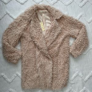 thin teddy coat- NWT